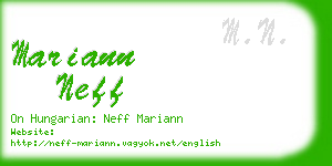 mariann neff business card